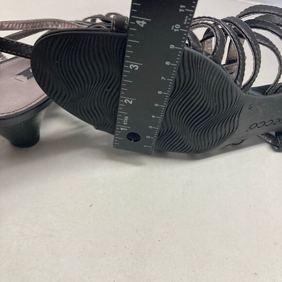 ECCO Womens Black Slingback Block Heels Size 10.5 /41 - Picture 6 of 12